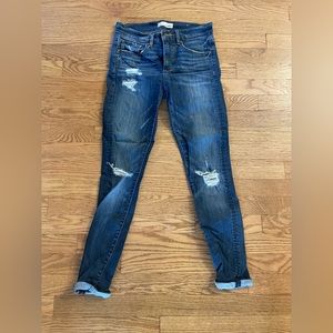 LOFT distressed skinny jeans